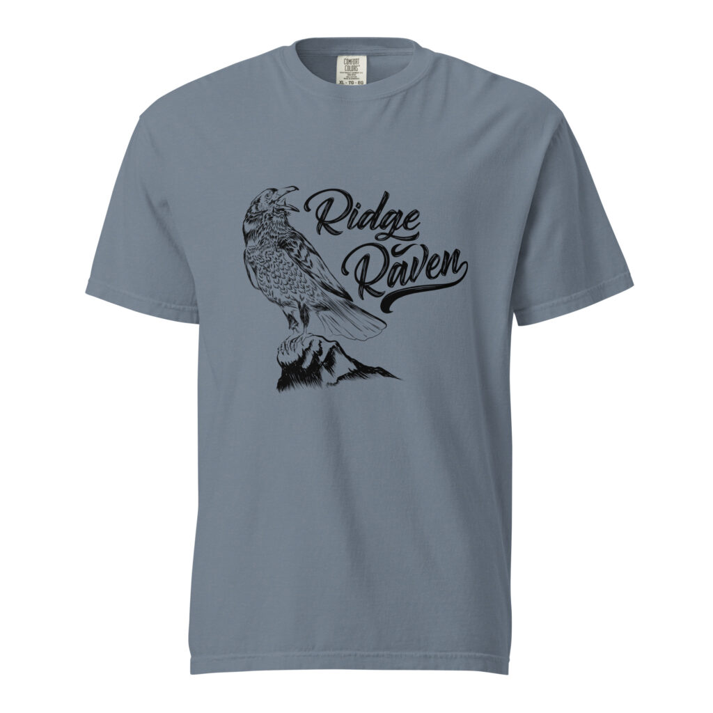 Ridge Raven Unisex garment-dyed heavyweight t-shirt