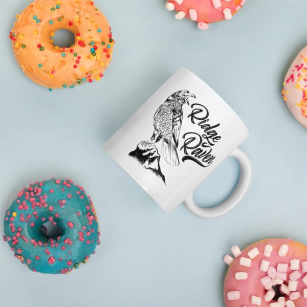 Ridge Raven White glossy mug - Image 2