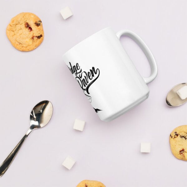 Ridge Raven White glossy mug - Image 7
