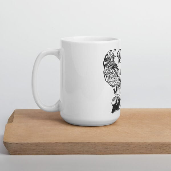 Ridge Raven White glossy mug - Image 8