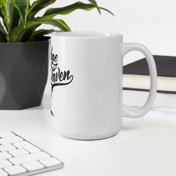 Ridge Raven White glossy mug - Image 9