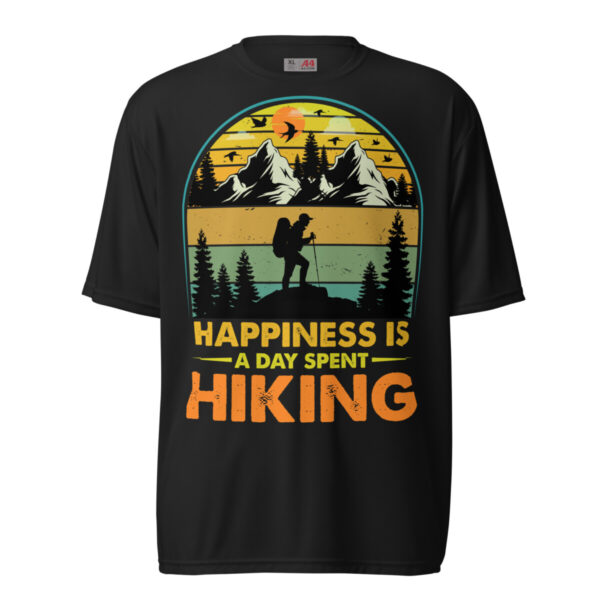 Happiness Is A Day Spent Hiking Unisex performance crew neck t-shirt