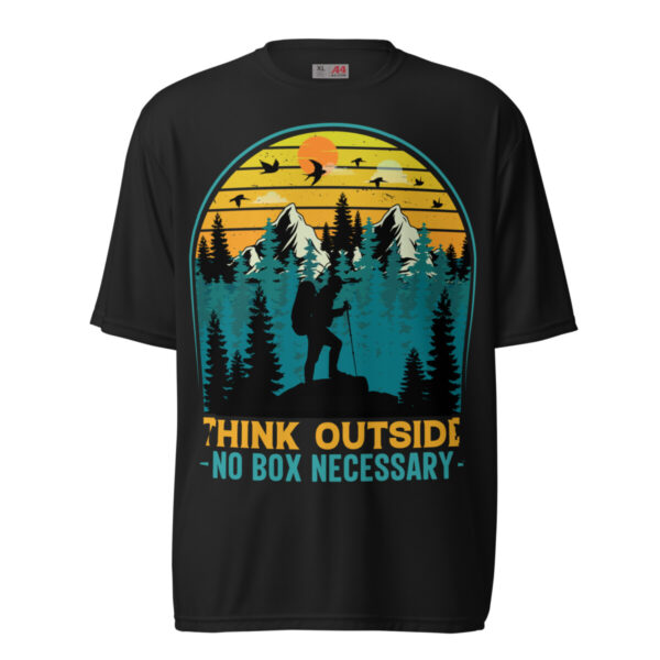 Think outside - No Box Necessary Unisex performance crew neck t-shirt