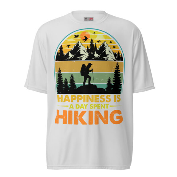 Happiness Is A Day Spent Hiking Unisex performance crew neck t-shirt - Image 4
