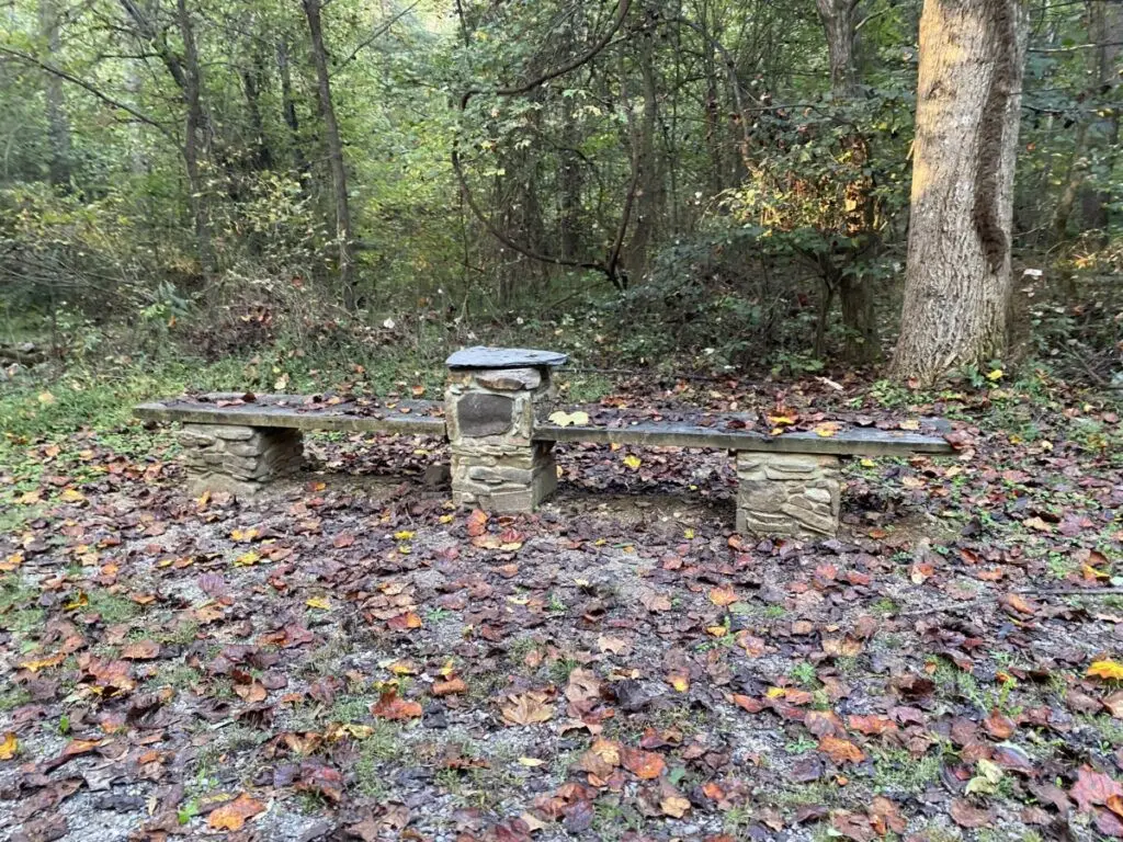 Bench along the Blue Ridge Railway Trail